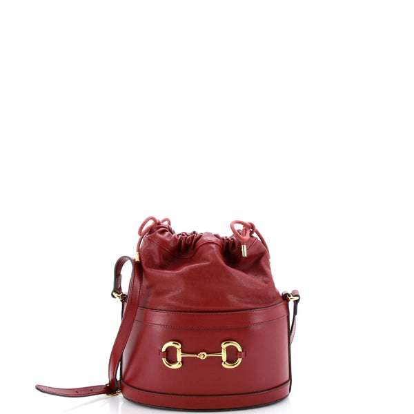 Horsebit Bucket Crossbody Bag Leather