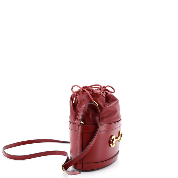 Horsebit Bucket Crossbody Bag Leather
