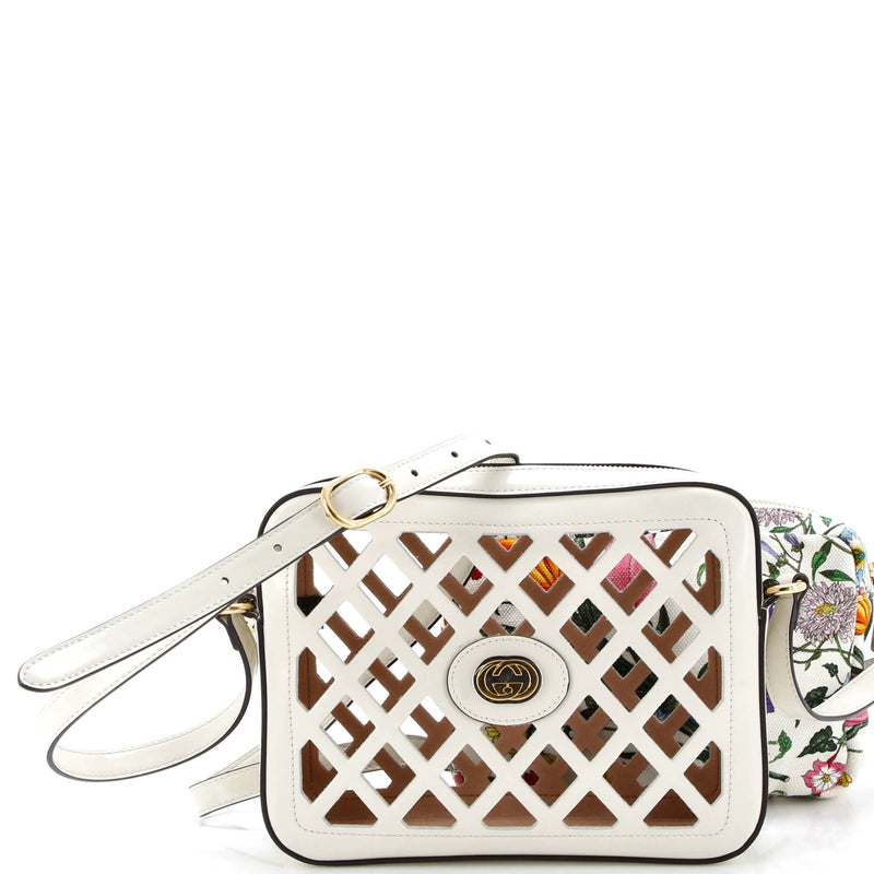 Camera Crossbody Bag Cutout Leather With