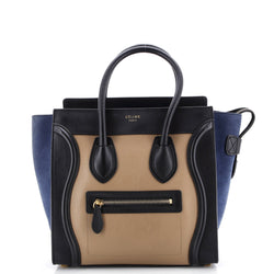 Tricolor Luggage Bag Leather Micro