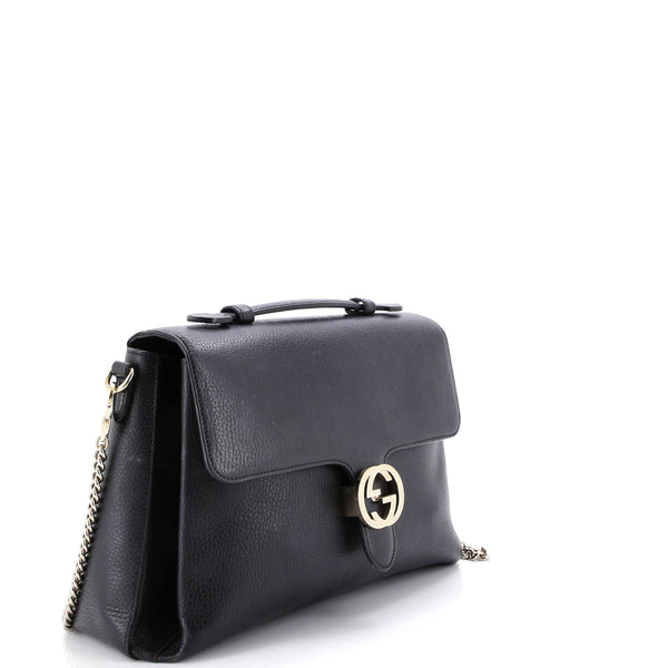 Interlocking Top Handle Bag Leather