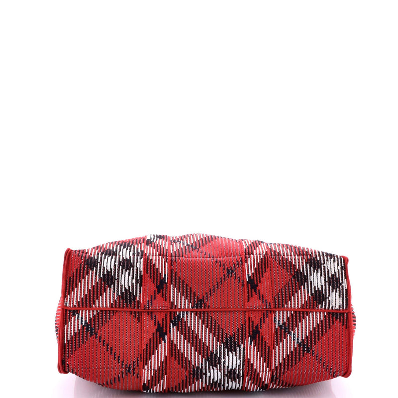 Shopper Tote Knit Check Jacquard Medium