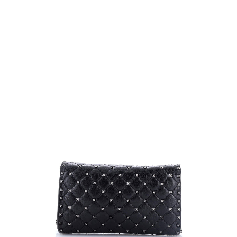 Rockstud Spike Wallet On Chain Quilted