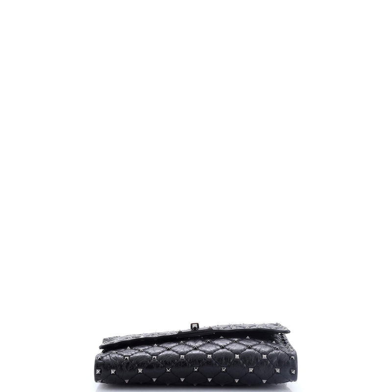 Rockstud Spike Wallet On Chain Quilted