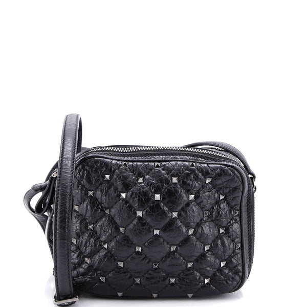 Rockstud Double Zip Camera Bag Quilted