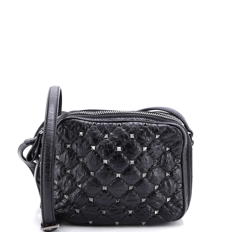Rockstud Double Zip Camera Bag Quilted