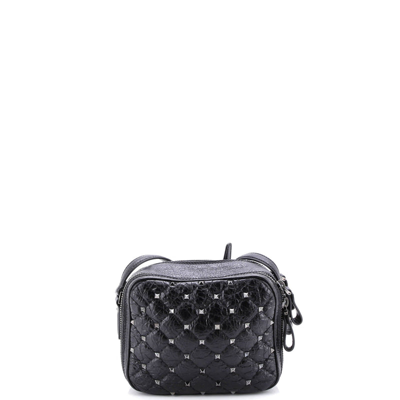 Rockstud Double Zip Camera Bag Quilted