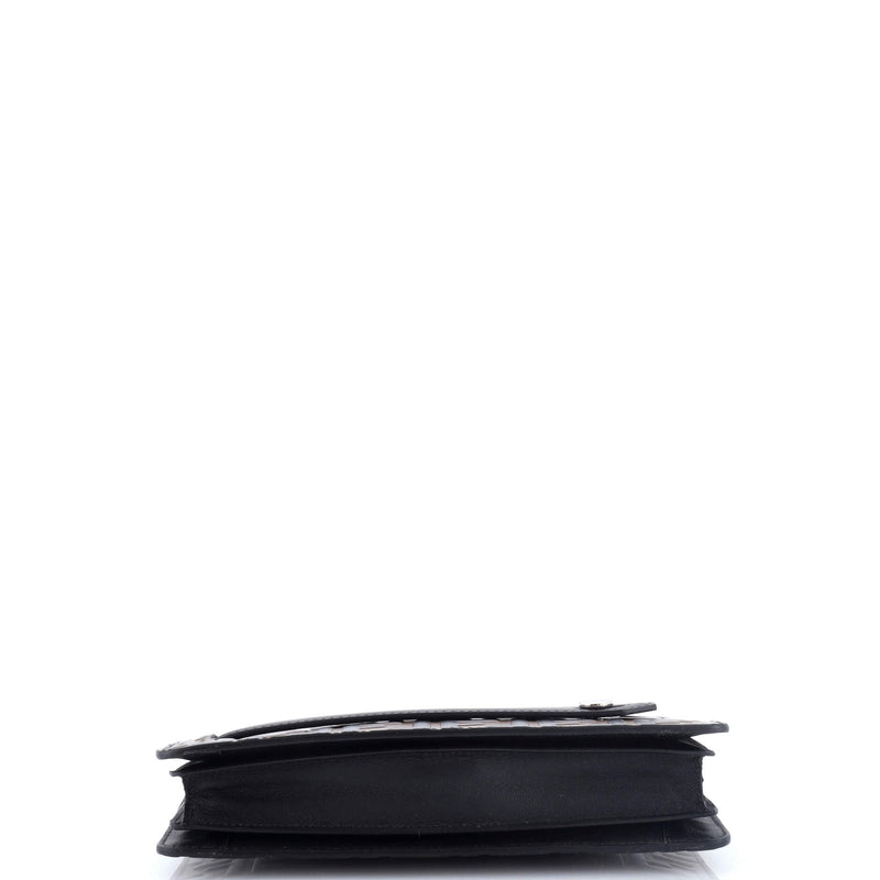 Handle Clutch Zucca Embossed Leather