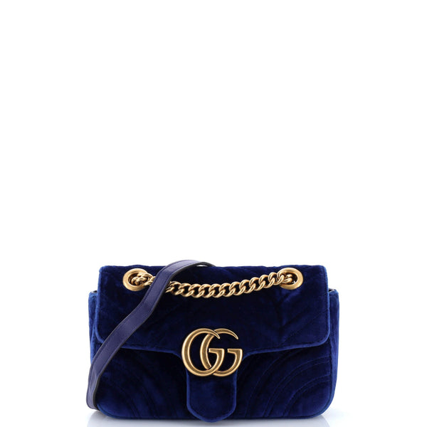 Gg Marmont Flap Bag Matelasse Velvet