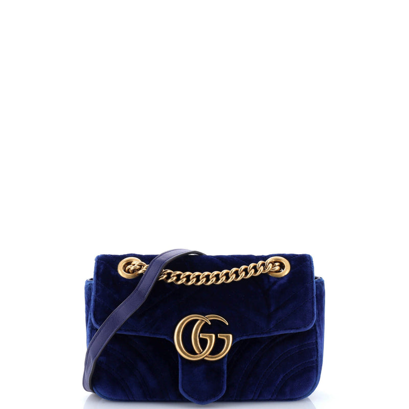 Gg Marmont Flap Bag Matelasse Velvet