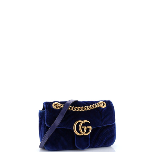 Gg Marmont Flap Bag Matelasse Velvet