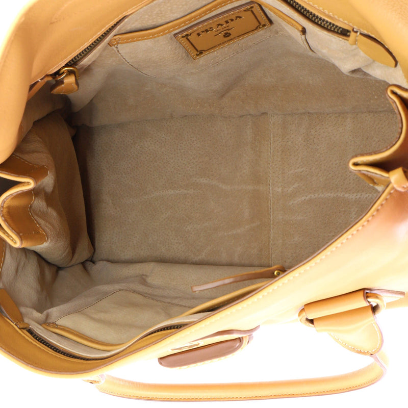 Pushlock Flap Tote Leather Large