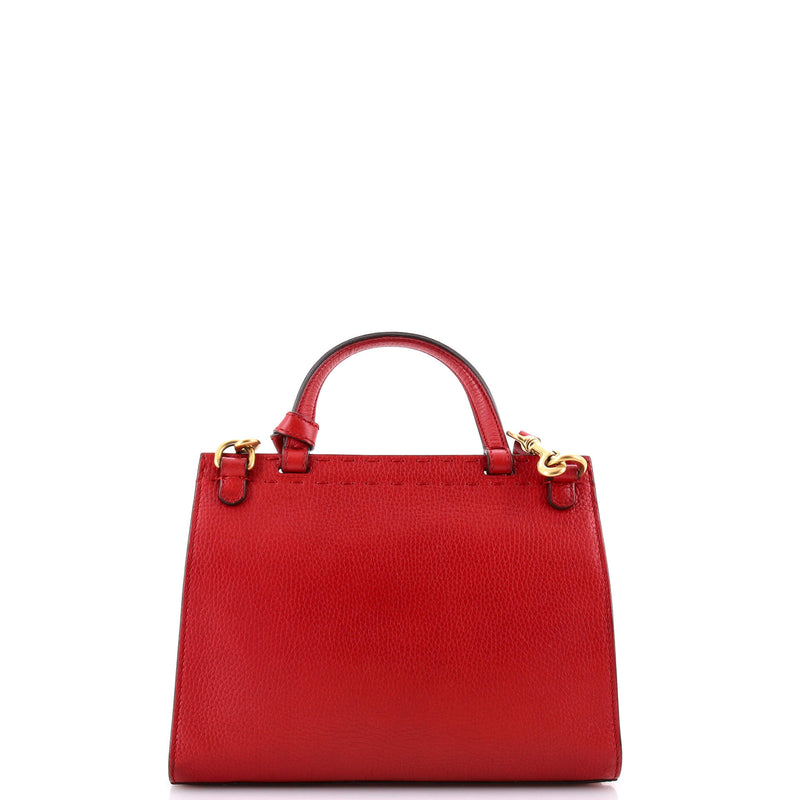 Gg Marmont Top Handle Bag Leather Mini