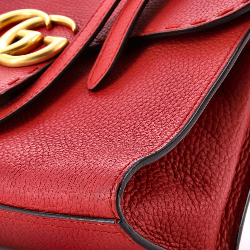 Gg Marmont Top Handle Bag Leather Mini