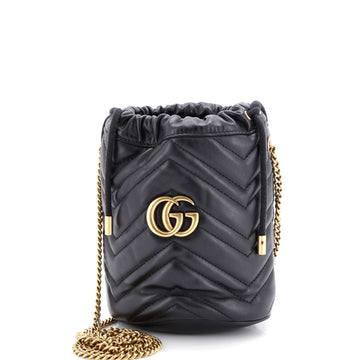 Gg Marmont Bucket Bag Matelasse Leather