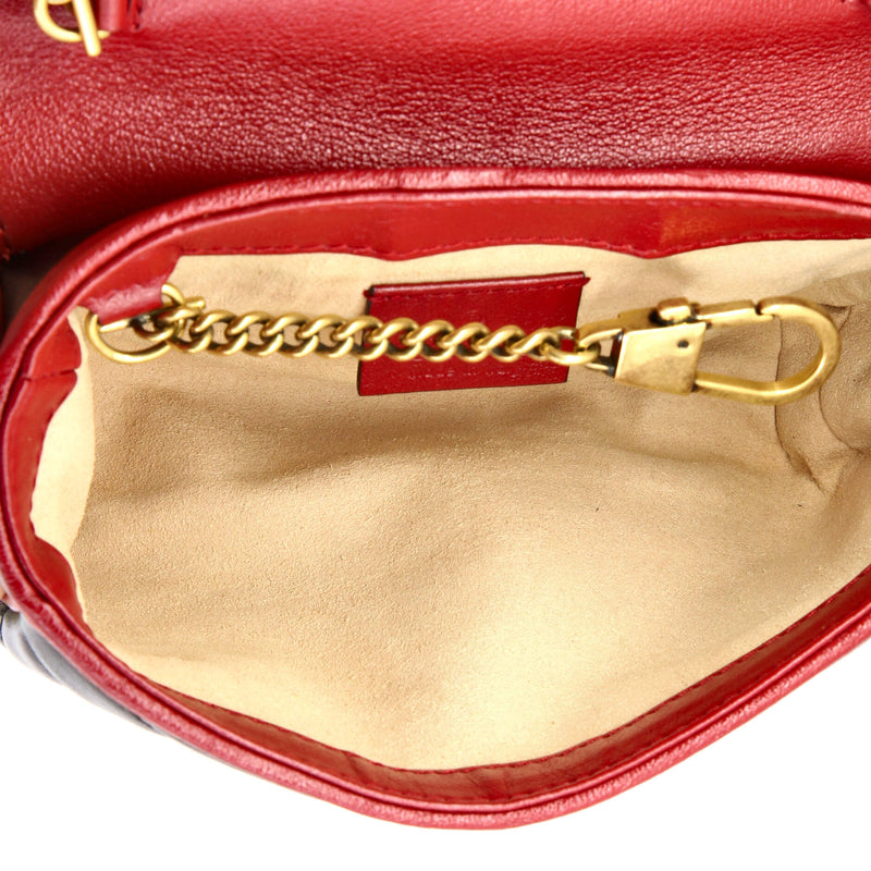 Gg Marmont Flap Bag Diagonal Quilted