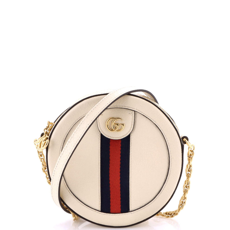 Ophidia Round Shoulder Bag Leather Mini