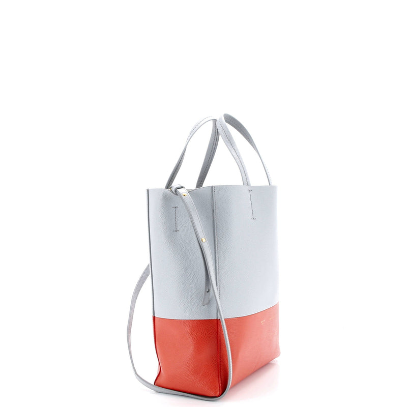 Vertical Bi-Cabas Tote Grained Calfskin