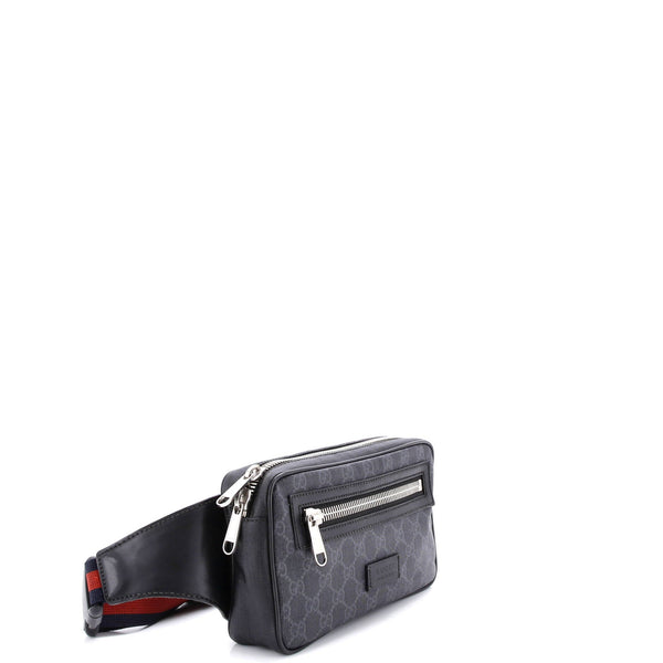Soft Zip Belt Bag Gg Coated Canvas Small