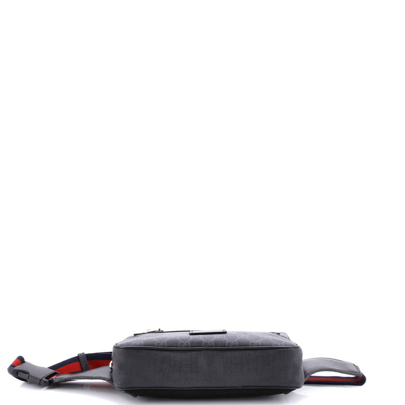 Soft Zip Belt Bag Gg Coated Canvas Small