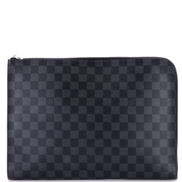 Zip Around Pochette Jour Damier Graphite