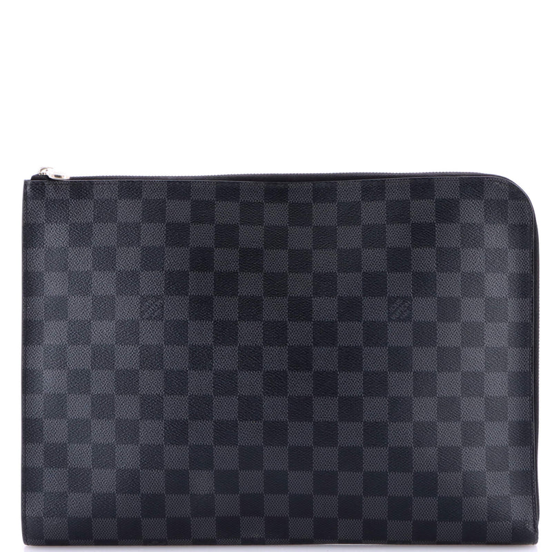 Zip Around Pochette Jour Damier Graphite