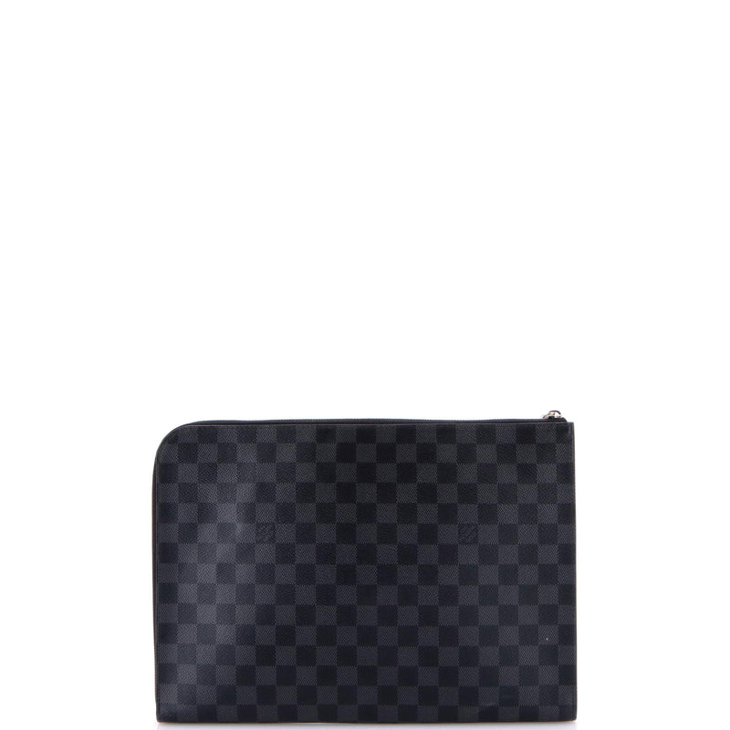Zip Around Pochette Jour Damier Graphite