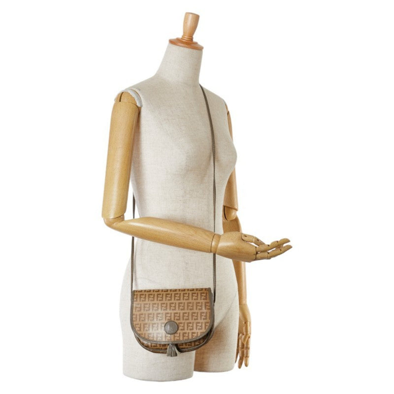 Flap Messenger Bag Zucca Coated Canvas