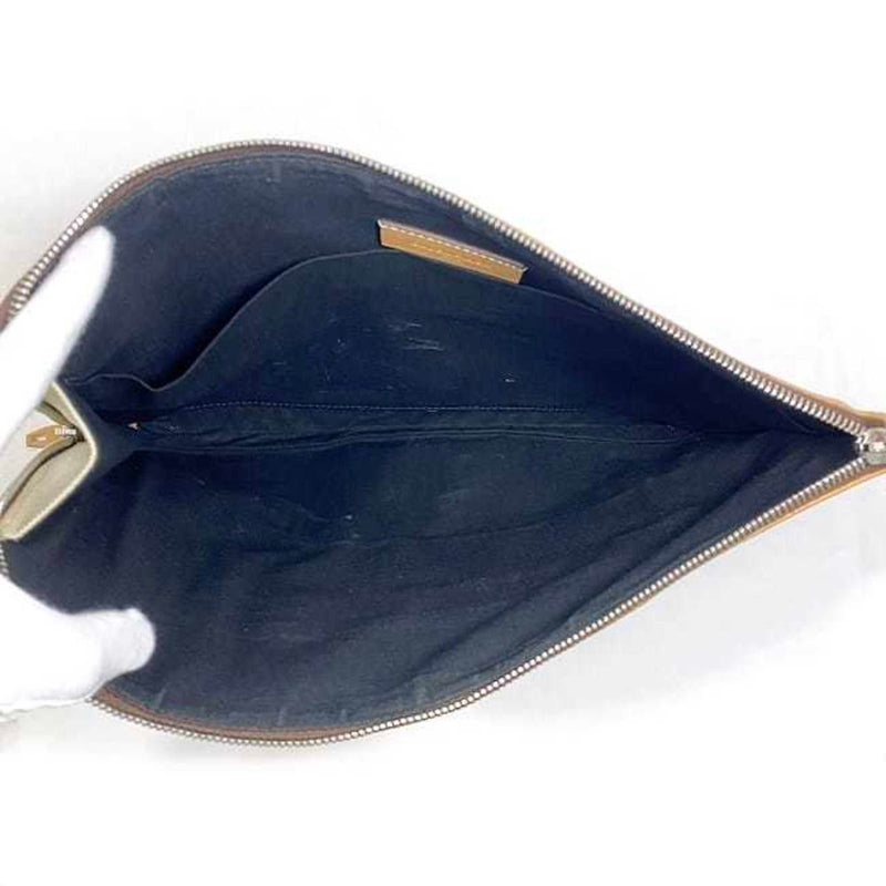 Navy Cabas Canvas With Leather Large