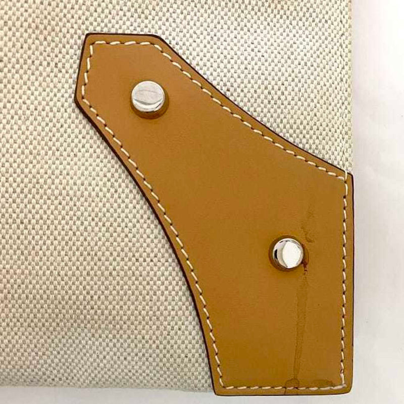 Navy Cabas Canvas With Leather Large