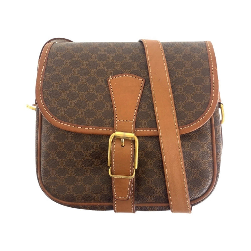 Vintage Saddle Flap Shoulder Bag Macadam