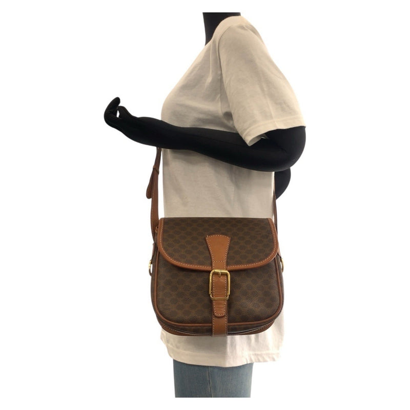 Vintage Saddle Flap Shoulder Bag Macadam