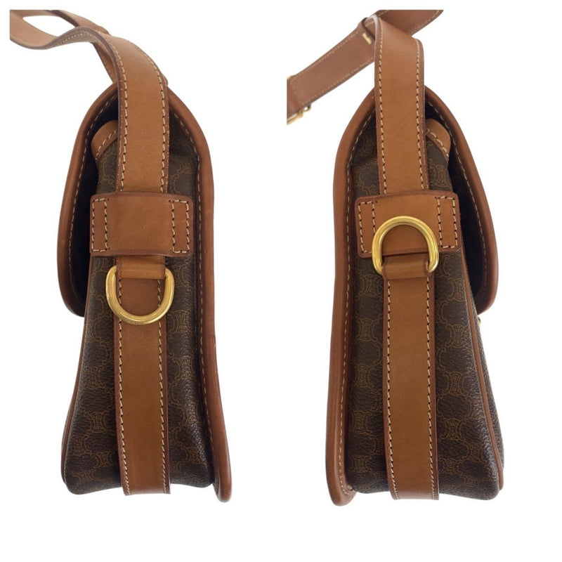 Vintage Saddle Flap Shoulder Bag Macadam