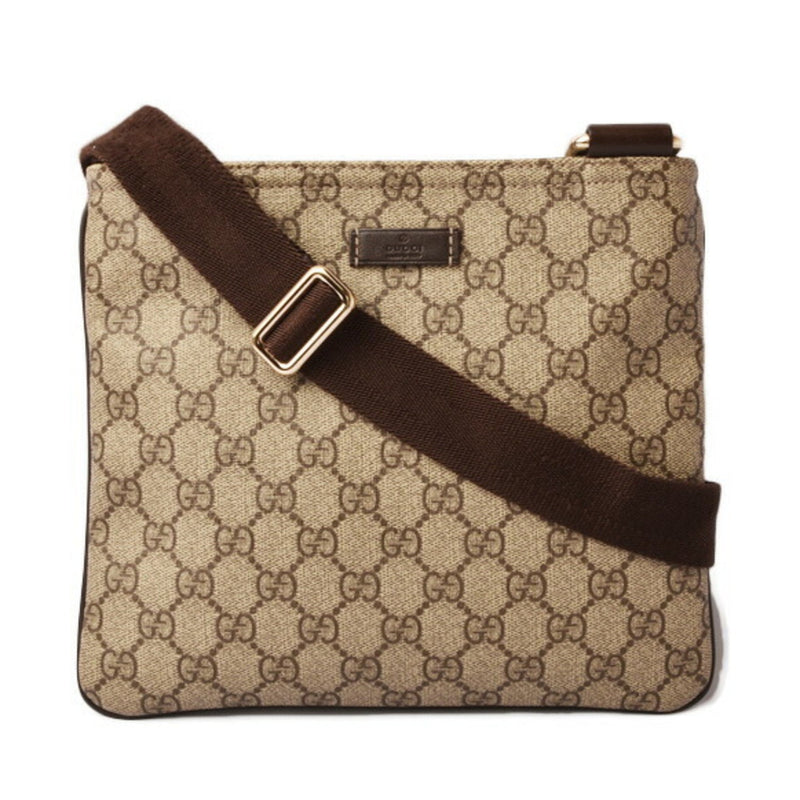 Front Zip Messenger Gg Coated Canvas