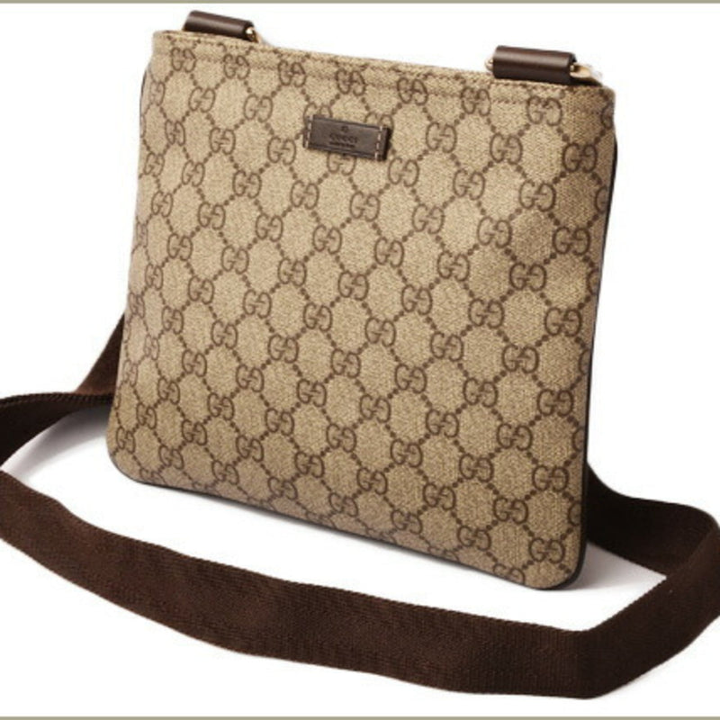 Front Zip Messenger Gg Coated Canvas