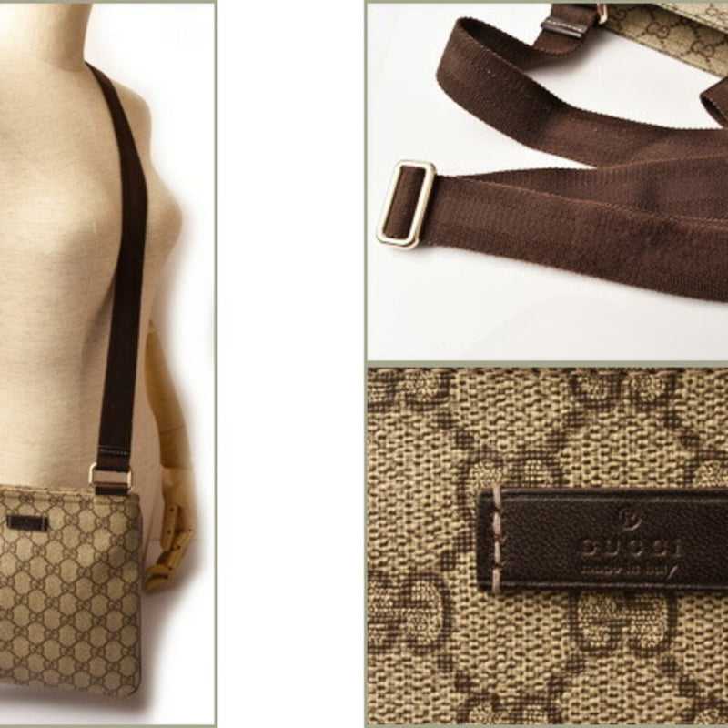 Front Zip Messenger Gg Coated Canvas