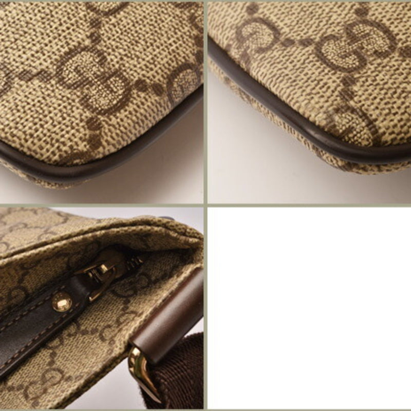 Front Zip Messenger Gg Coated Canvas