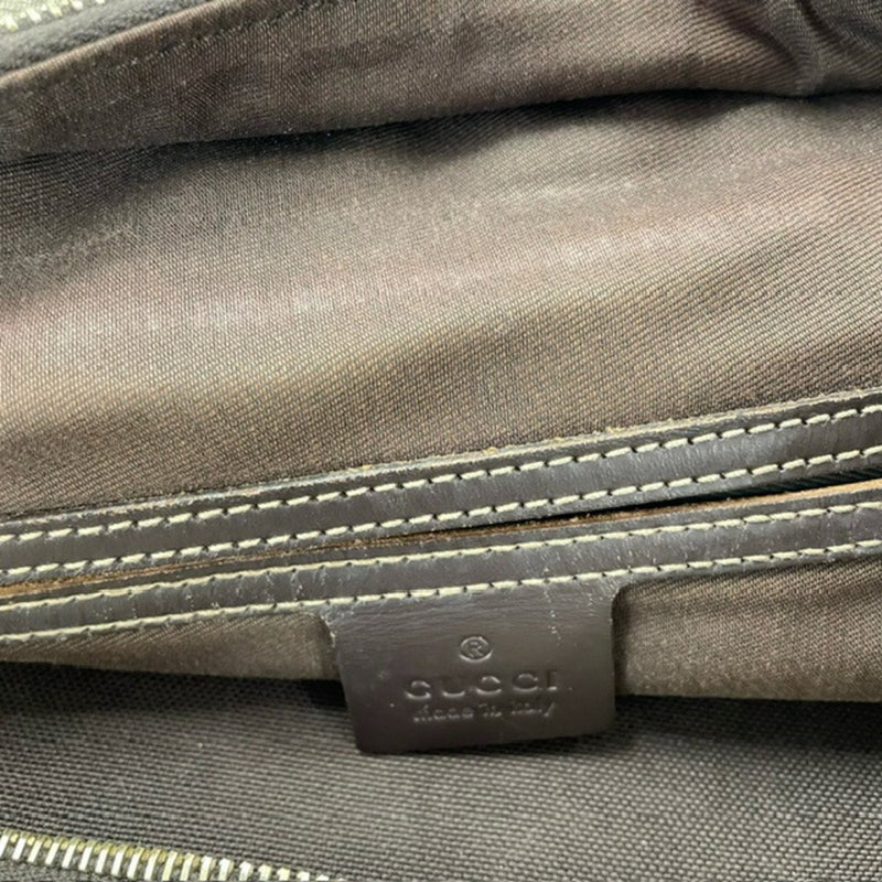 Zip Top Messenger Bag Gg Coated Canvas
