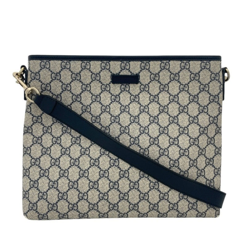 Zip Top Messenger Bag Gg Coated Canvas