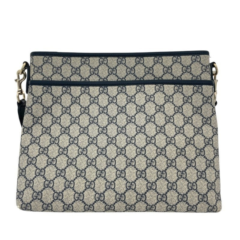 Zip Top Messenger Bag Gg Coated Canvas