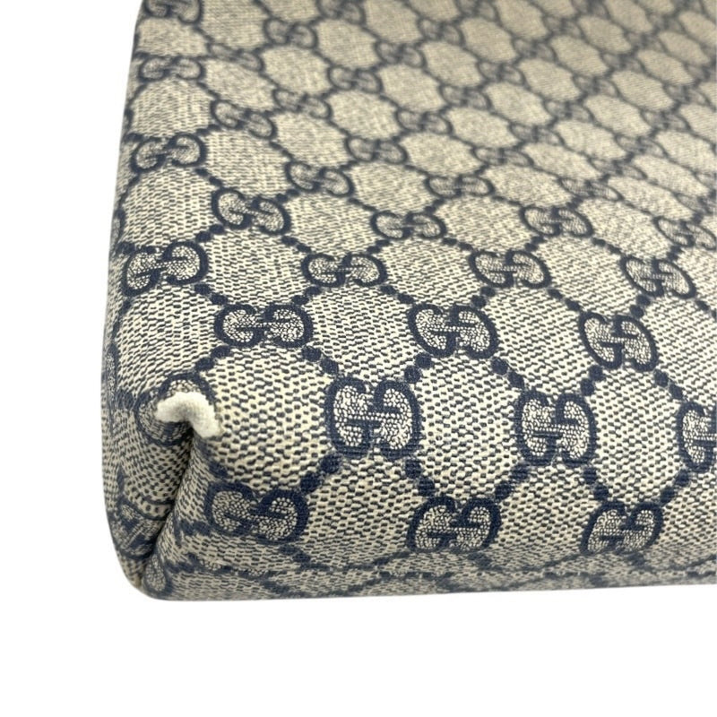 Zip Top Messenger Bag Gg Coated Canvas