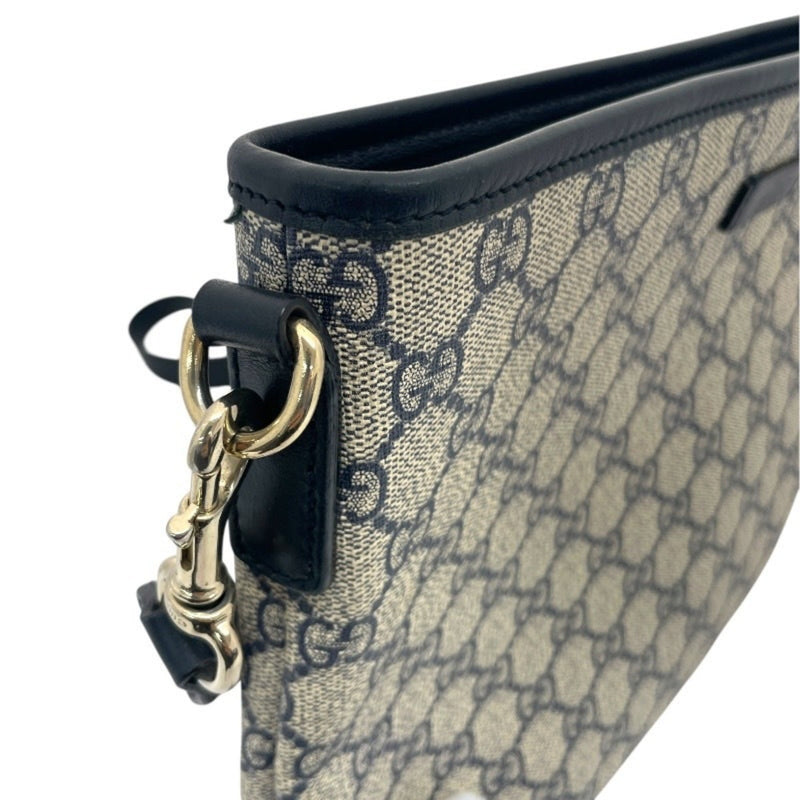 Zip Top Messenger Bag Gg Coated Canvas