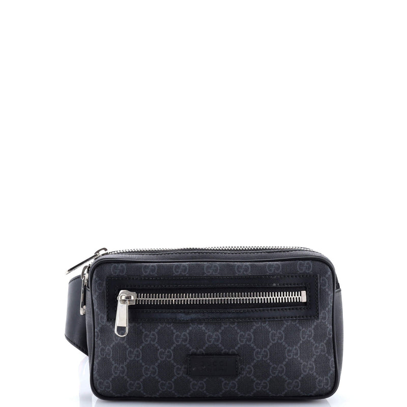 Soft Zip Belt Bag Gg Coated Canvas Small