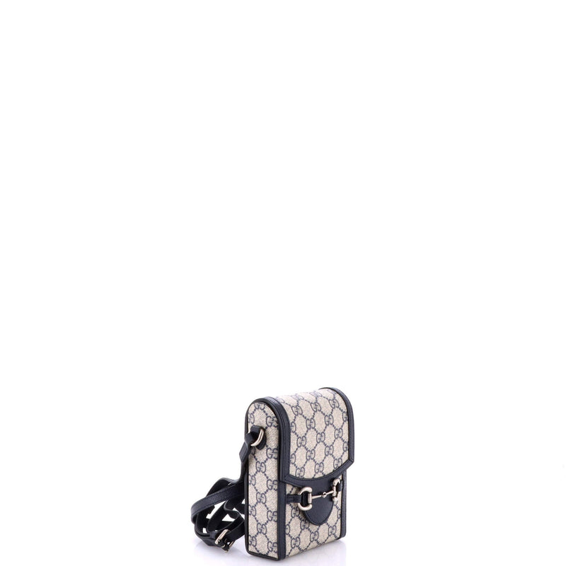 Horsebit Crossbody Bag Gg Coated Canvas