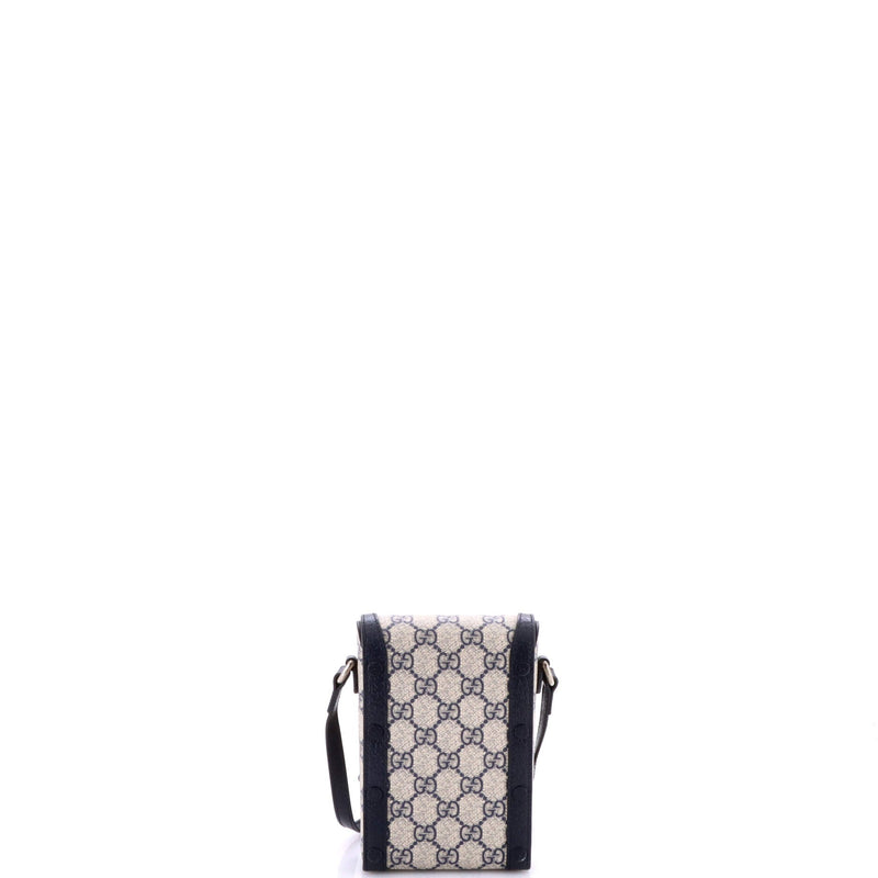 Horsebit Crossbody Bag Gg Coated Canvas
