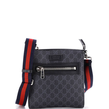 Web Strap Front Zip Messenger Bag Gg