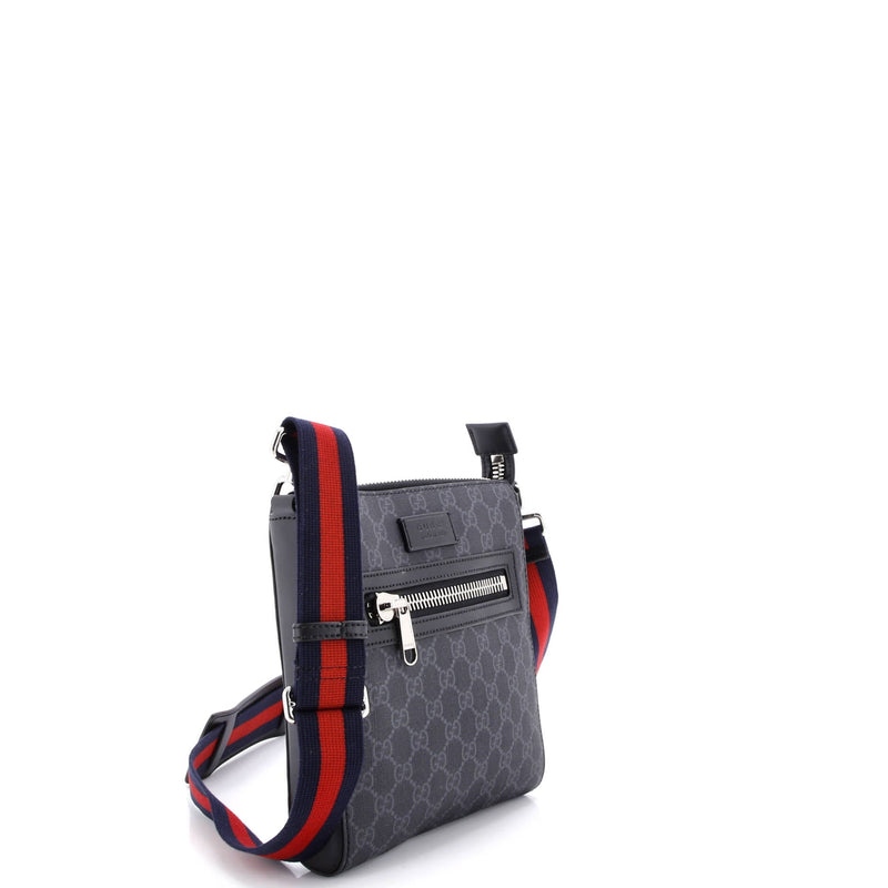 Web Strap Front Zip Messenger Bag Gg