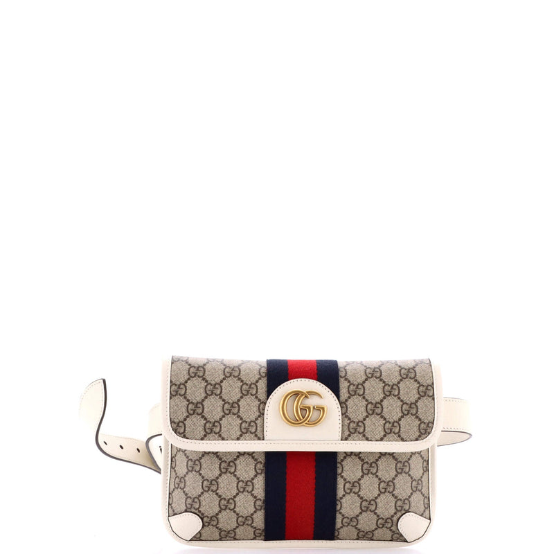 Ophidia Flap Belt Bag Gg Coated Canvas