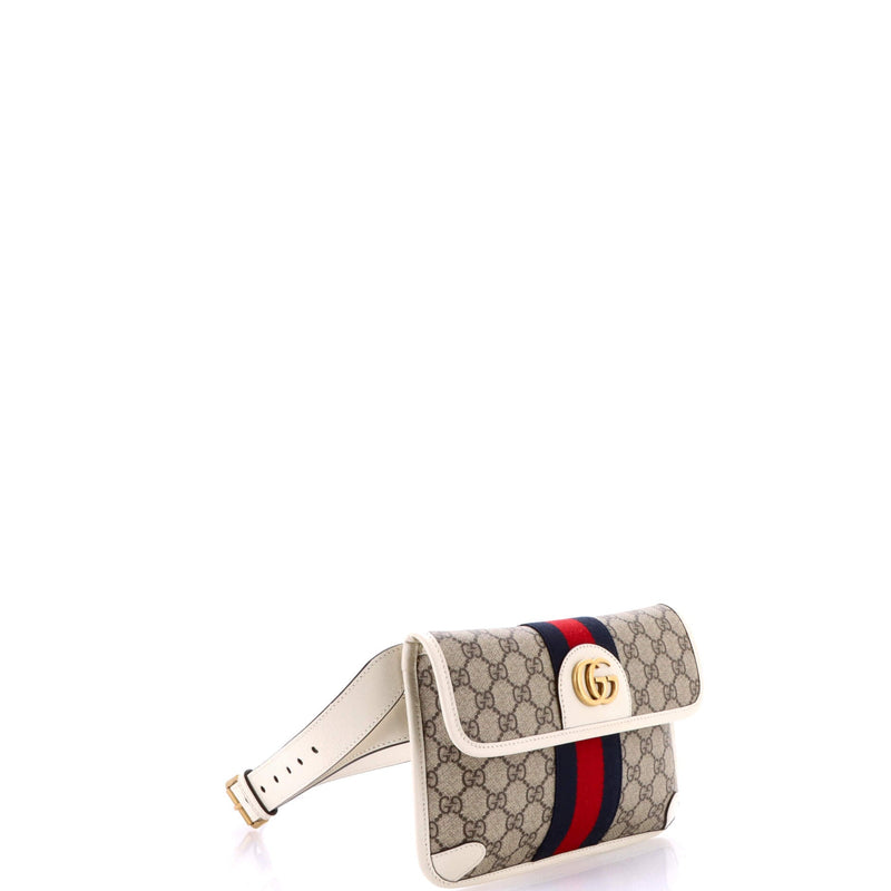 Ophidia Flap Belt Bag Gg Coated Canvas