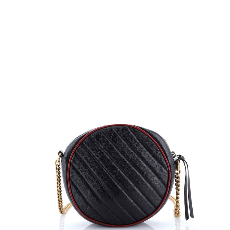 Gg Marmont Round Shoulder Bag Diagonal